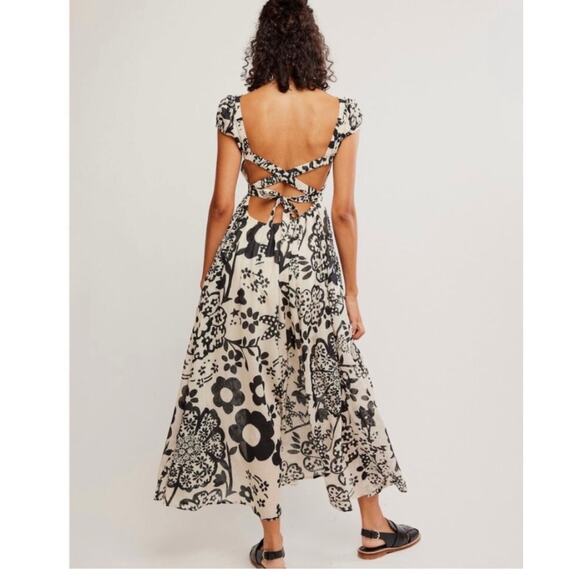Free People Ultraviolet Black and White Midi Dress - XS - Picture 2 of 8